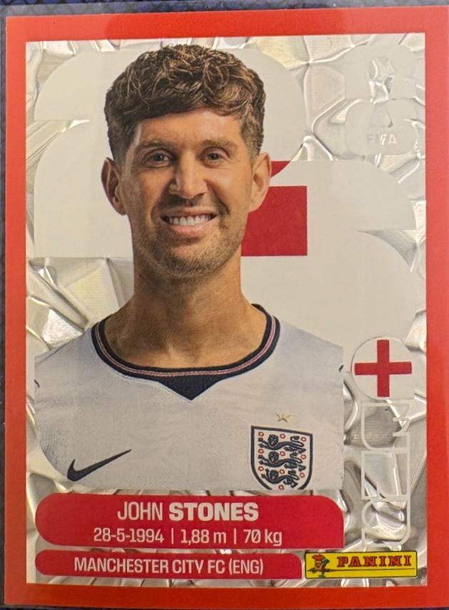 John Stones [Red Crumple] #ENG3