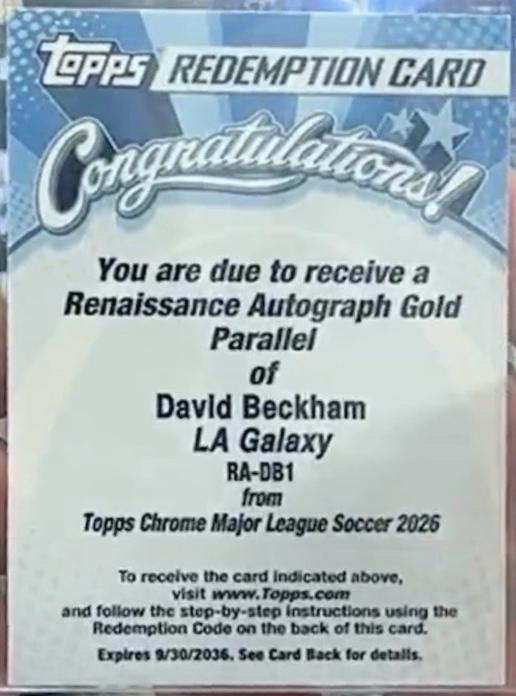 David Beckham [Gold] #RA-DB1