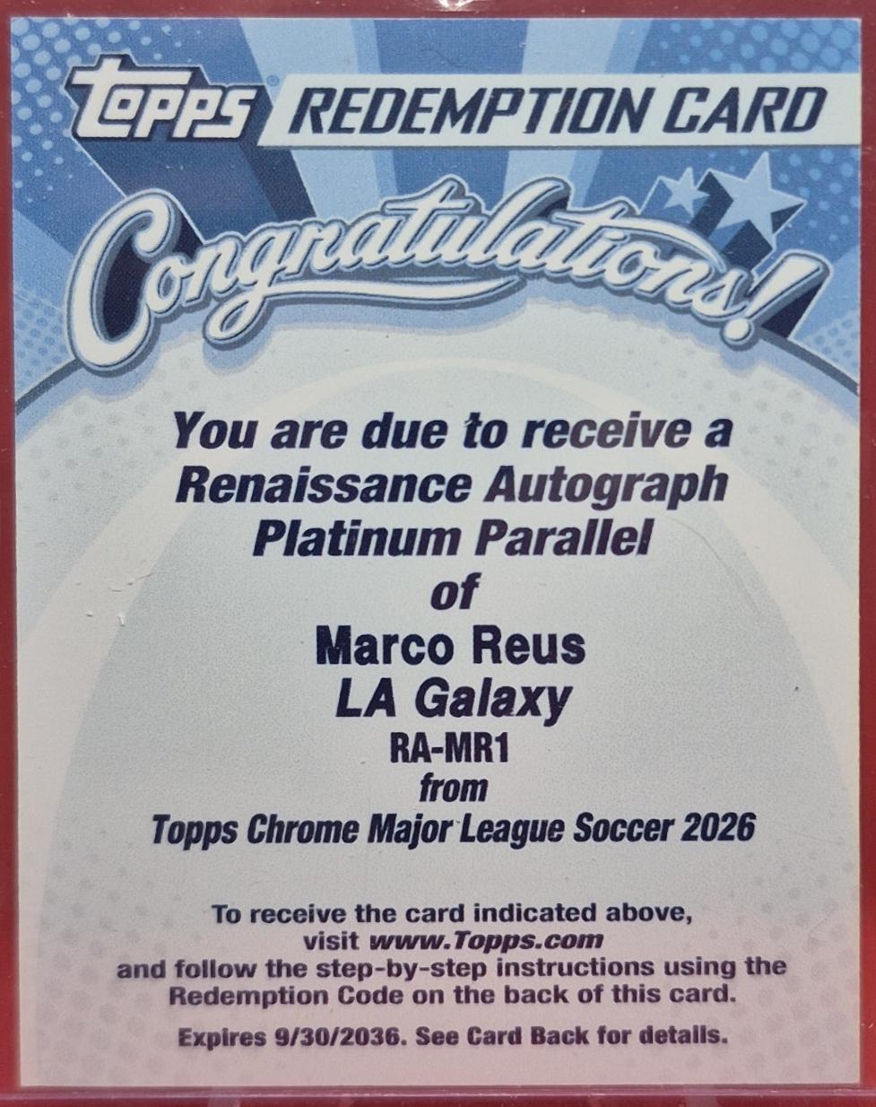 Marco Reus [Platinum] #RA-MR1