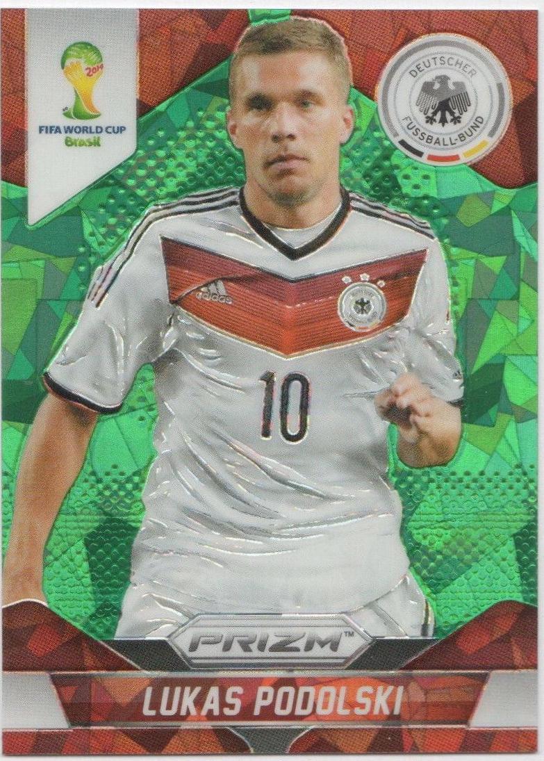 Lukas Podolski [Green Crystal Prizm] #92