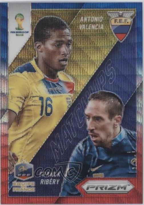 Antonio Valencia / Franck Ribery [Blue & Red Wave] #11