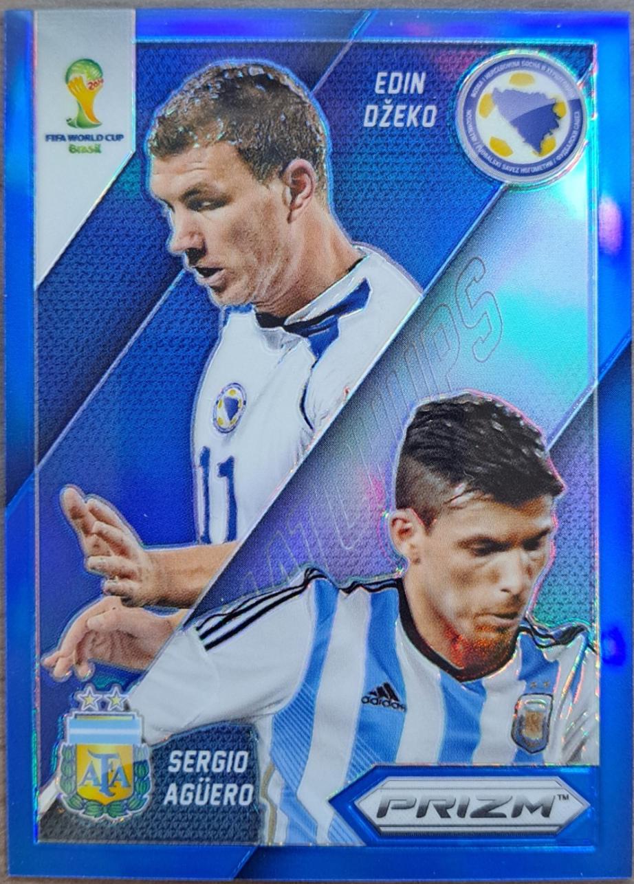 Edin Dzeko / Sergio Aguero [Blue Prizm] #12