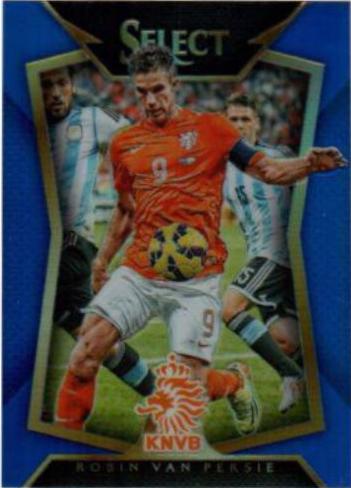 Robin Van Persie [Orange Jersey Blue Prizm] #100