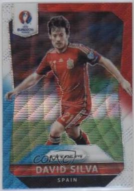 David Silva [Red & Light Blue Prizm] #40
