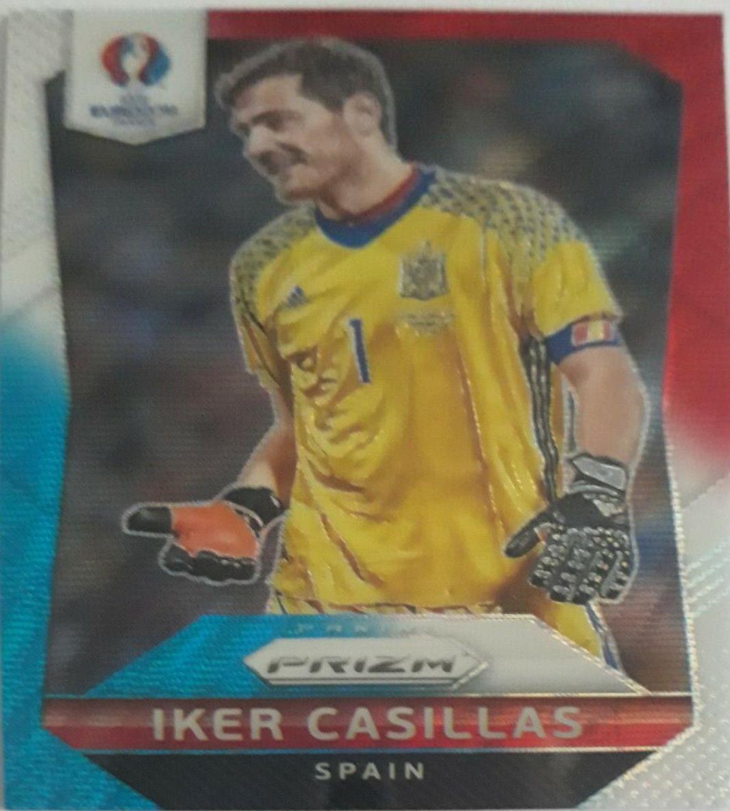 Iker Casillas [Red & Light Blue Prizm] #34