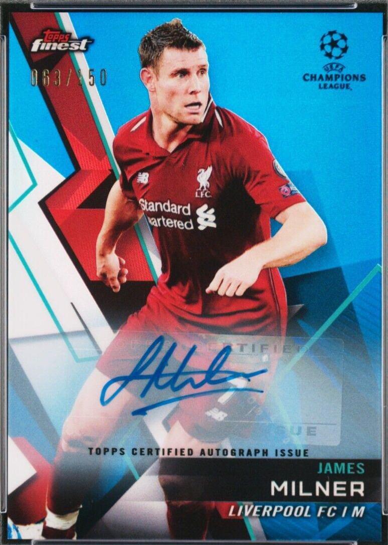 James Milner [Autograph Blue Refractor] #82