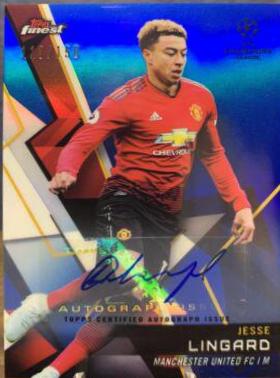 Jesse Lingard [Autograph Blue Refractor] #55