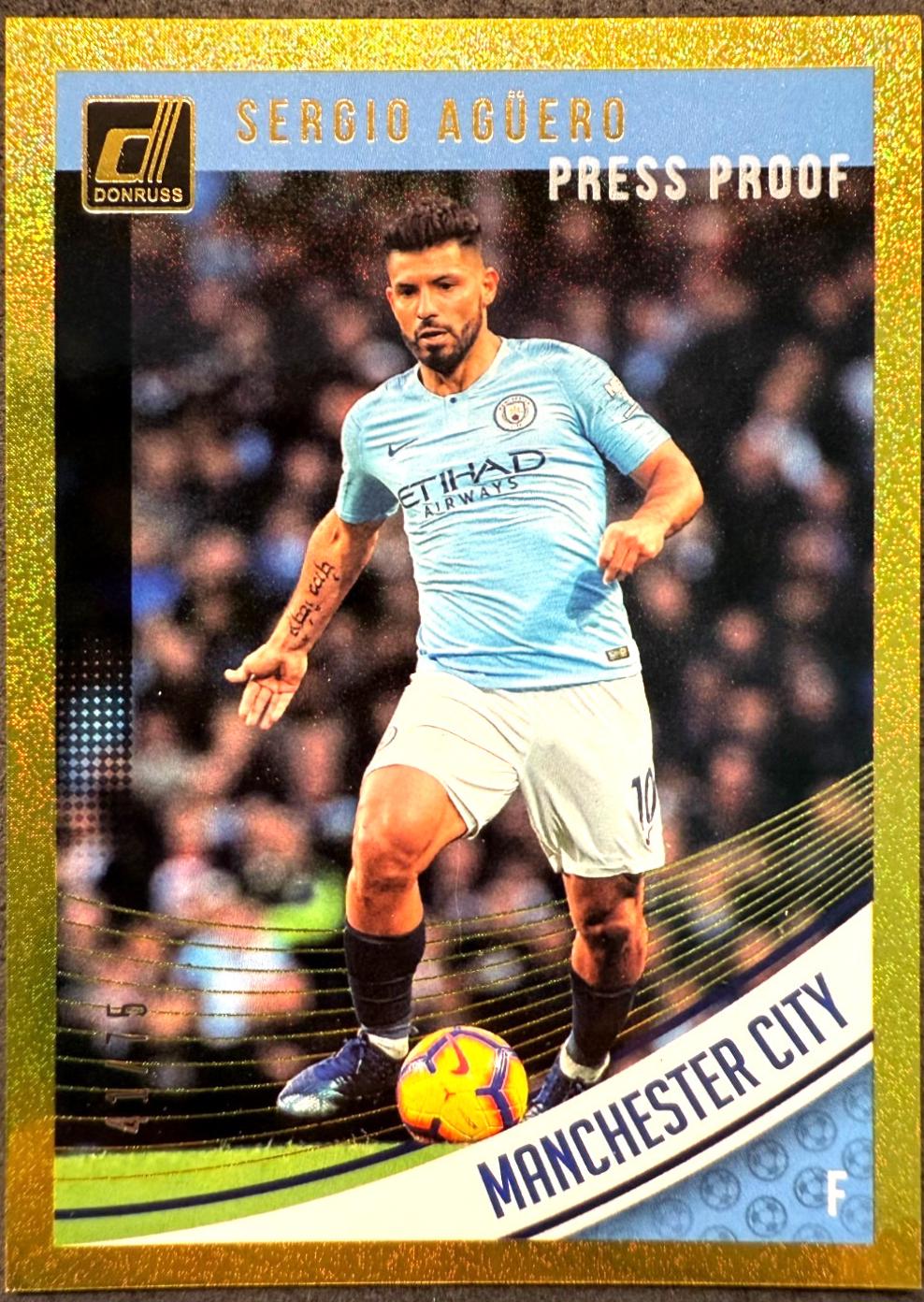 Sergio Aguero [Press Proof Gold] #37