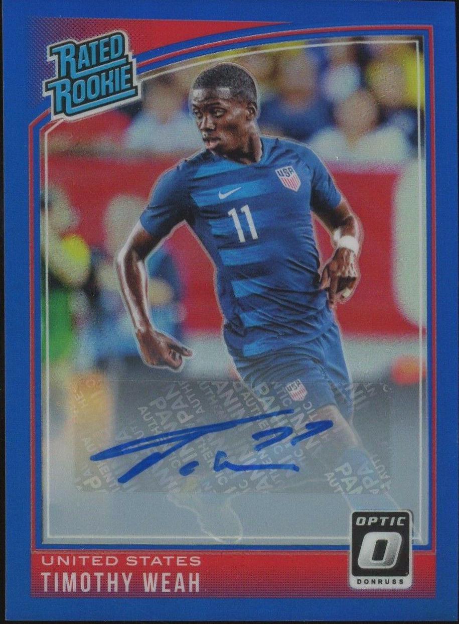 Timothy Weah [Optic Autograph Blue] #198