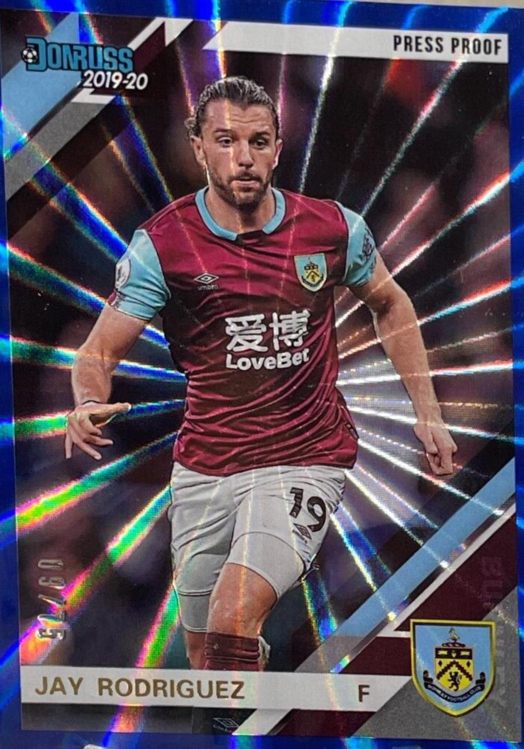 Jay Rodriguez [Donruss Premier League Press Proof Blue Laser] #49