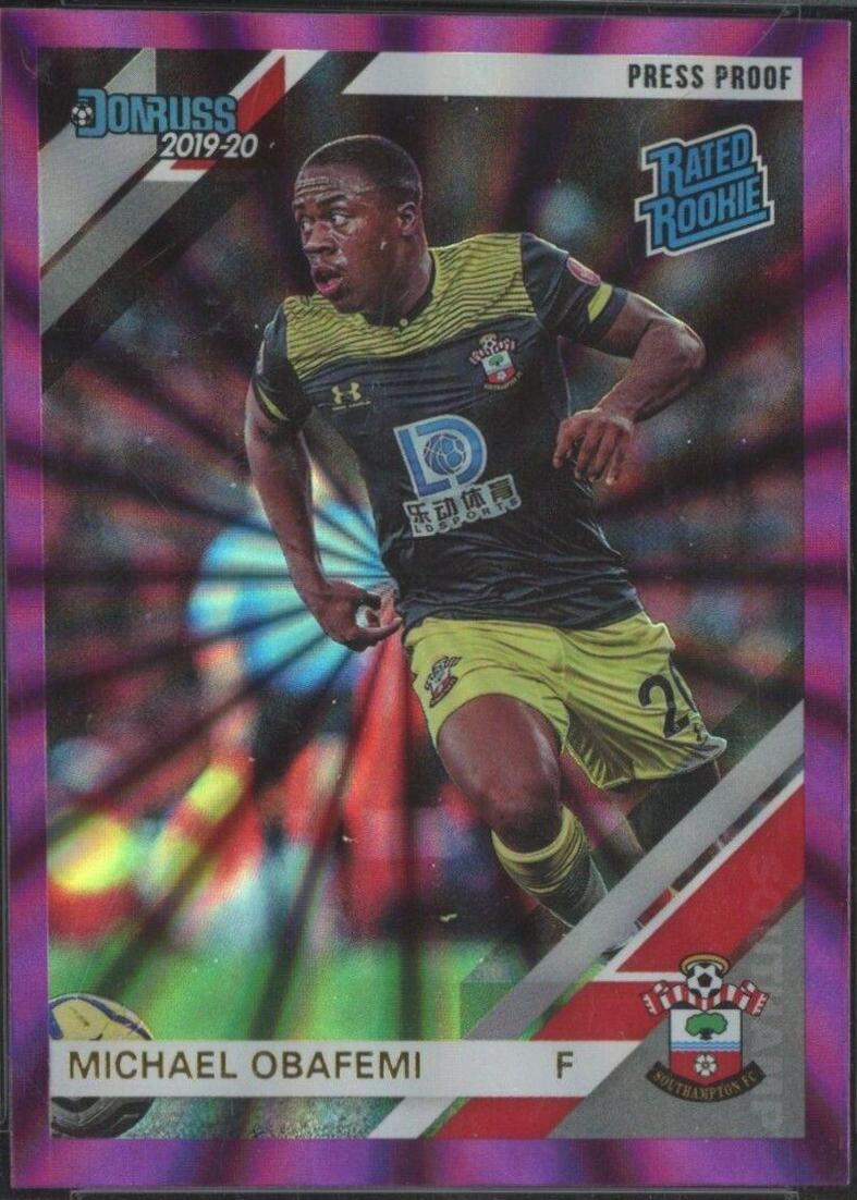 Michael Obafemi [Donruss Premier League Press Proof Purple Laser] #155