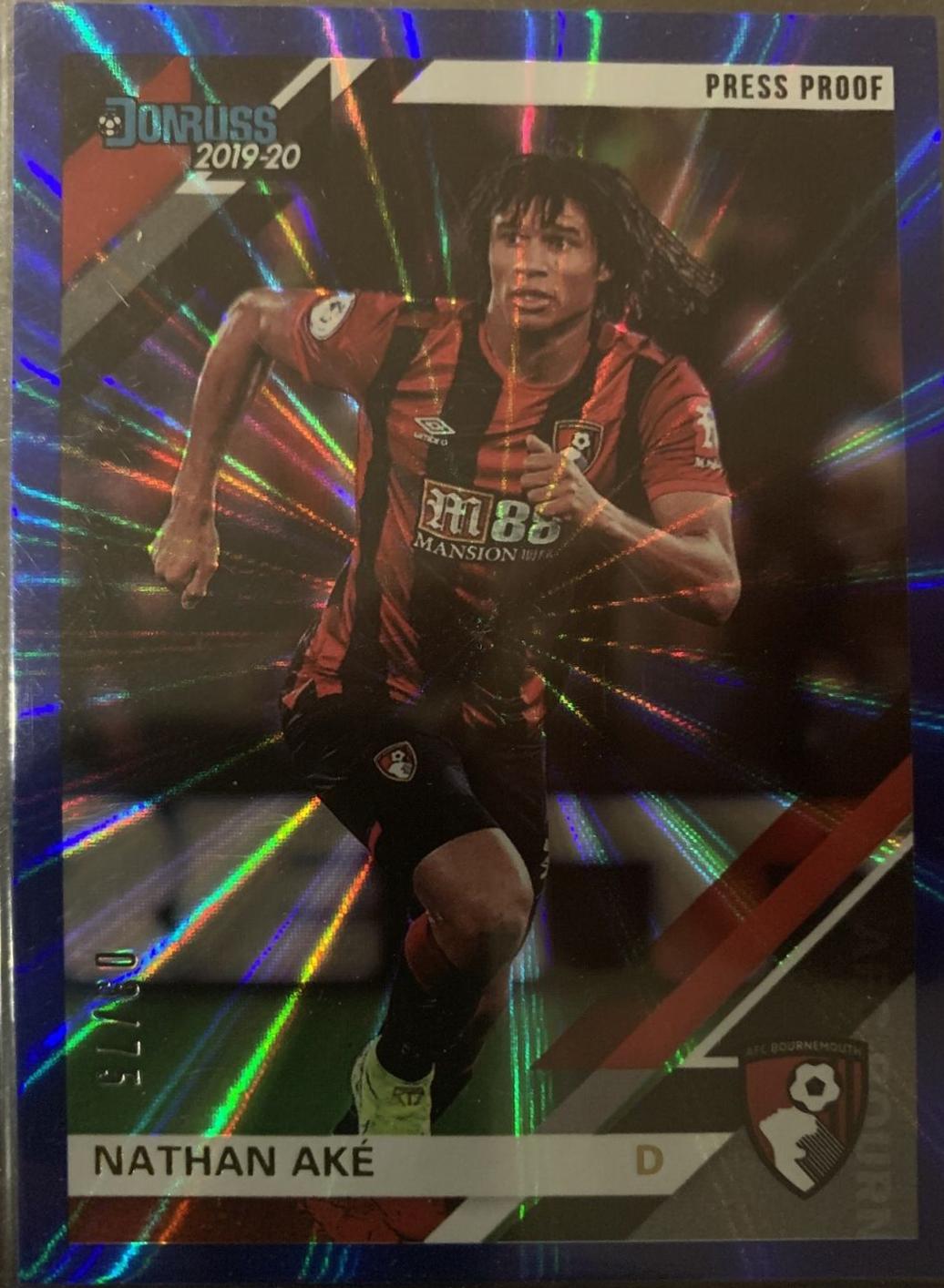 Nathan Ake [Donruss Premier League Press Proof Blue Laser] #26