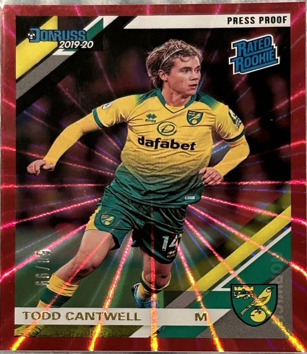 Todd Cantwell [Donruss Premier League Press Proof Red Laser] #132