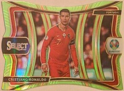 Cristiano Ronaldo [Neon Green Die Cut Prizm] #136