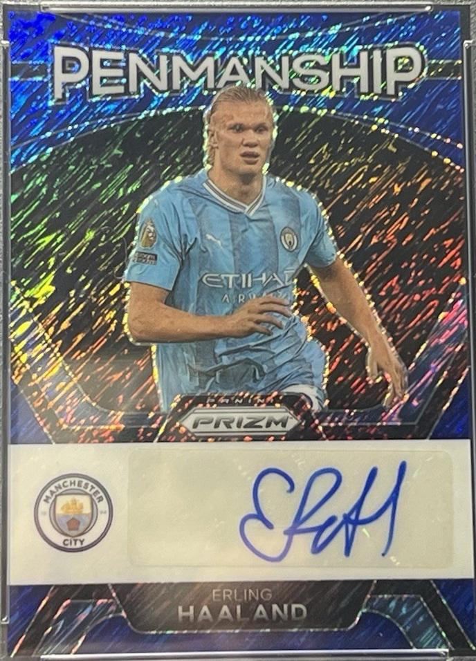 Erling Haaland [Blue Shimmer Autograph] #P-EH