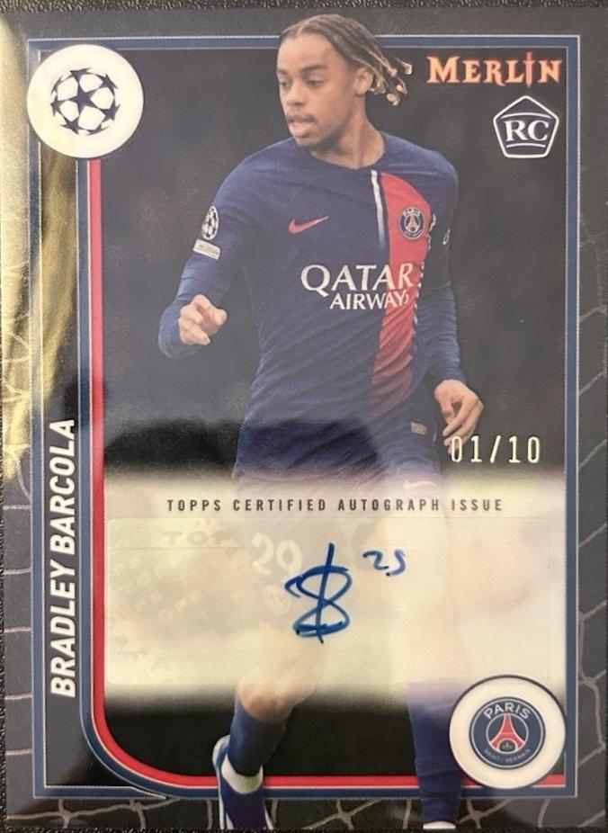 Bradley Barcola [Black Refractor] #AU-BB