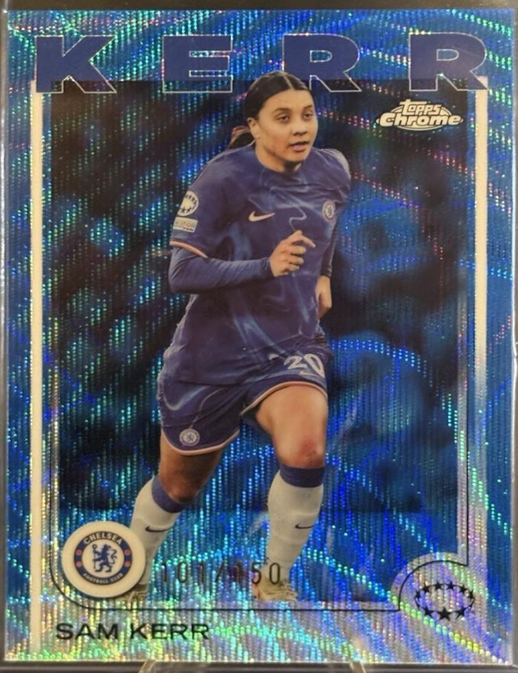 Sam Kerr [Blue Wave Refractor] #43