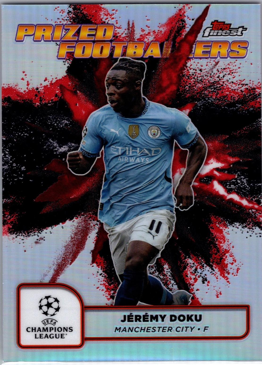 Jeremy Doku [Black Red Refractor Fusion Variation] #PFF-2