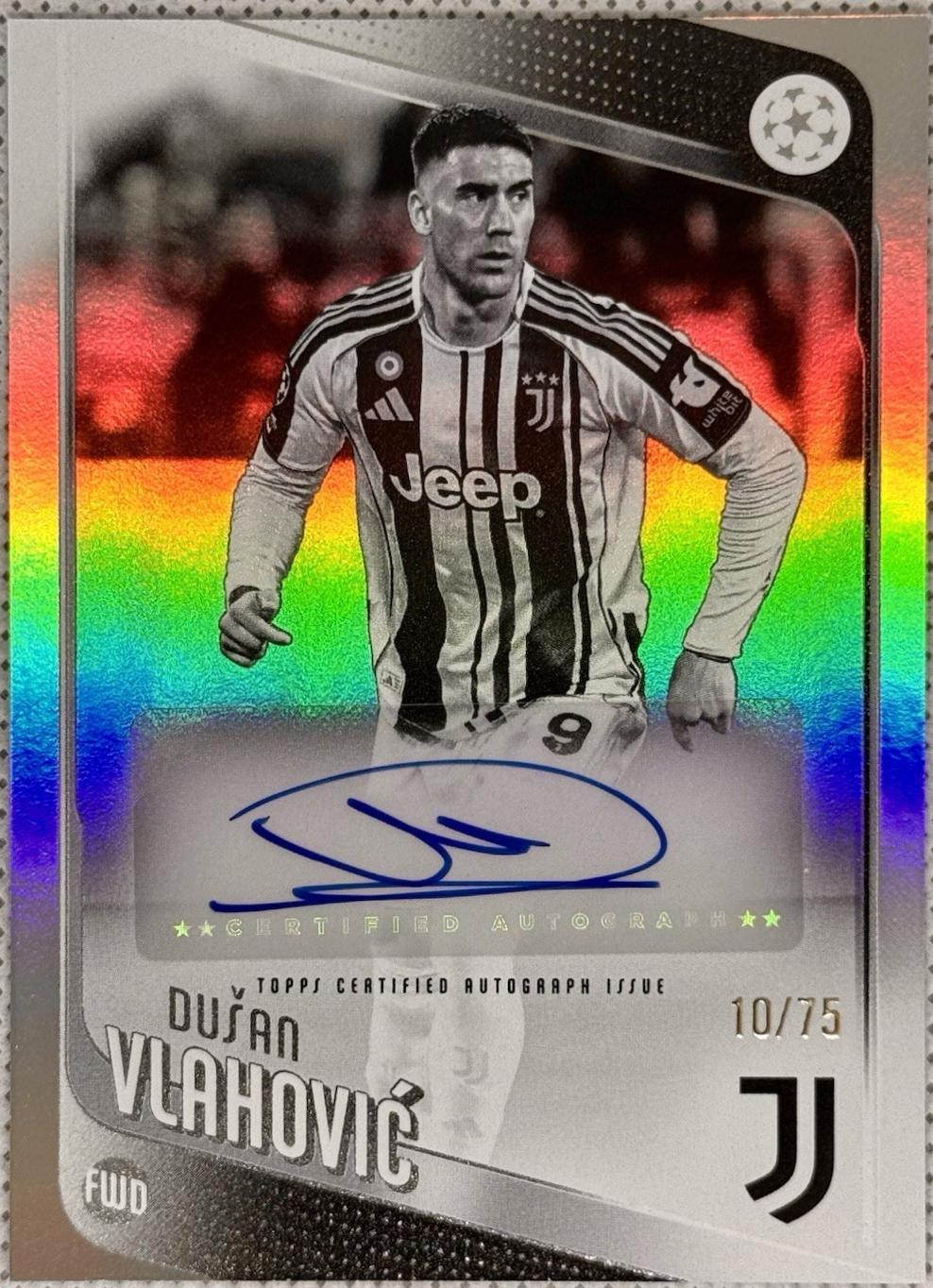 Dusan Vlahovic [Black White Foil] #BA-DV