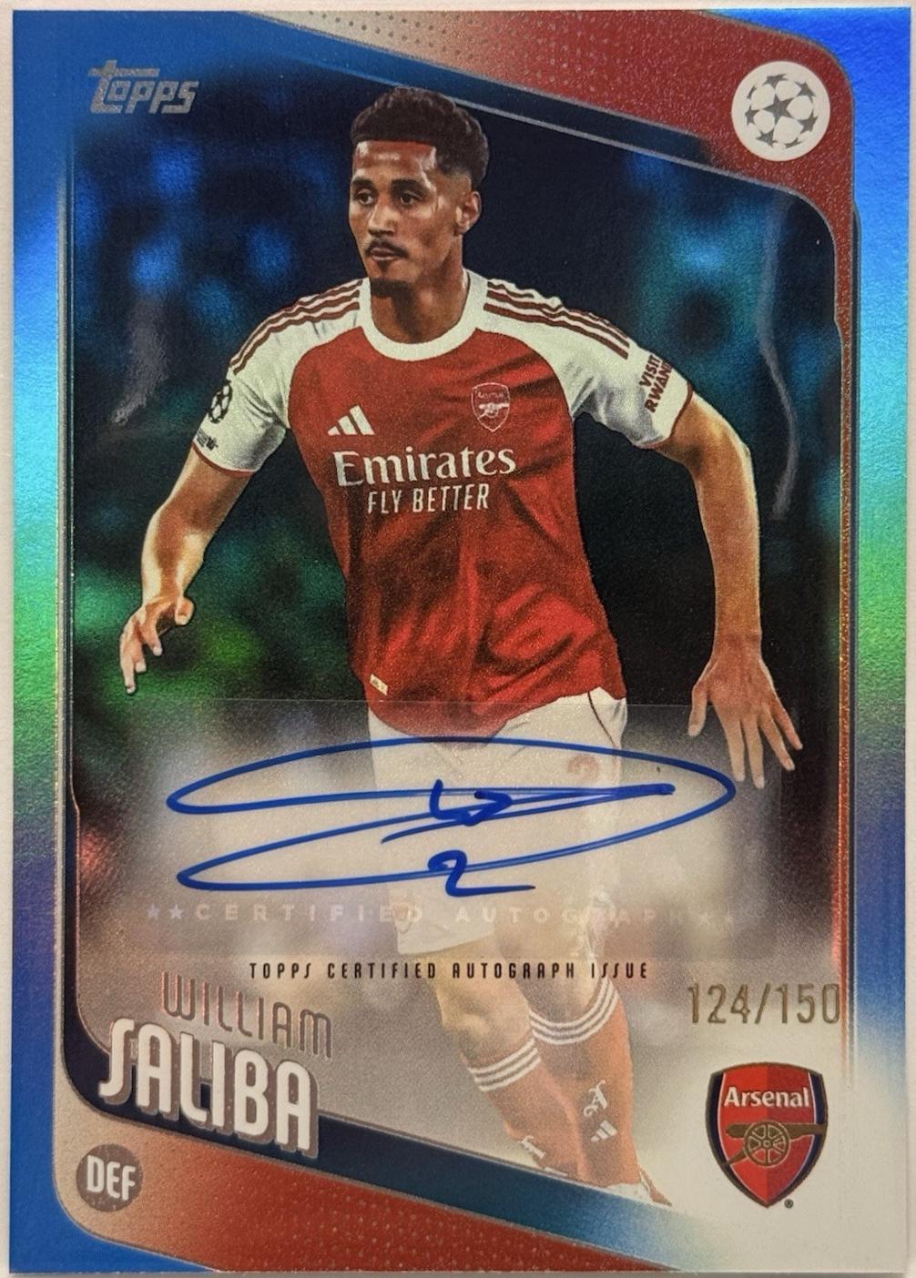 William Saliba [Blue Foil] #BA-SA