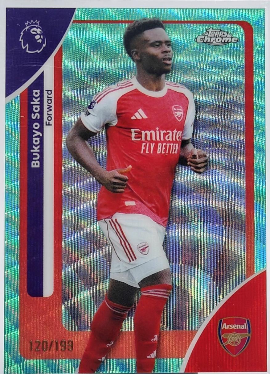 Bukayo Saka [Aqua Wave Refractor] #13