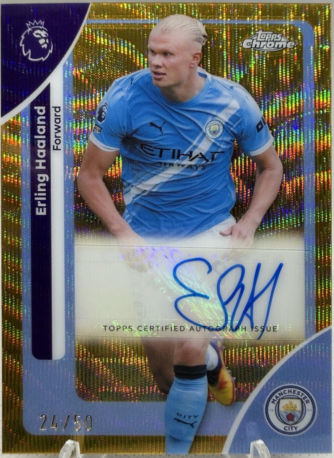 Erling Haaland [Gold Wave Refractor] #CA-EH