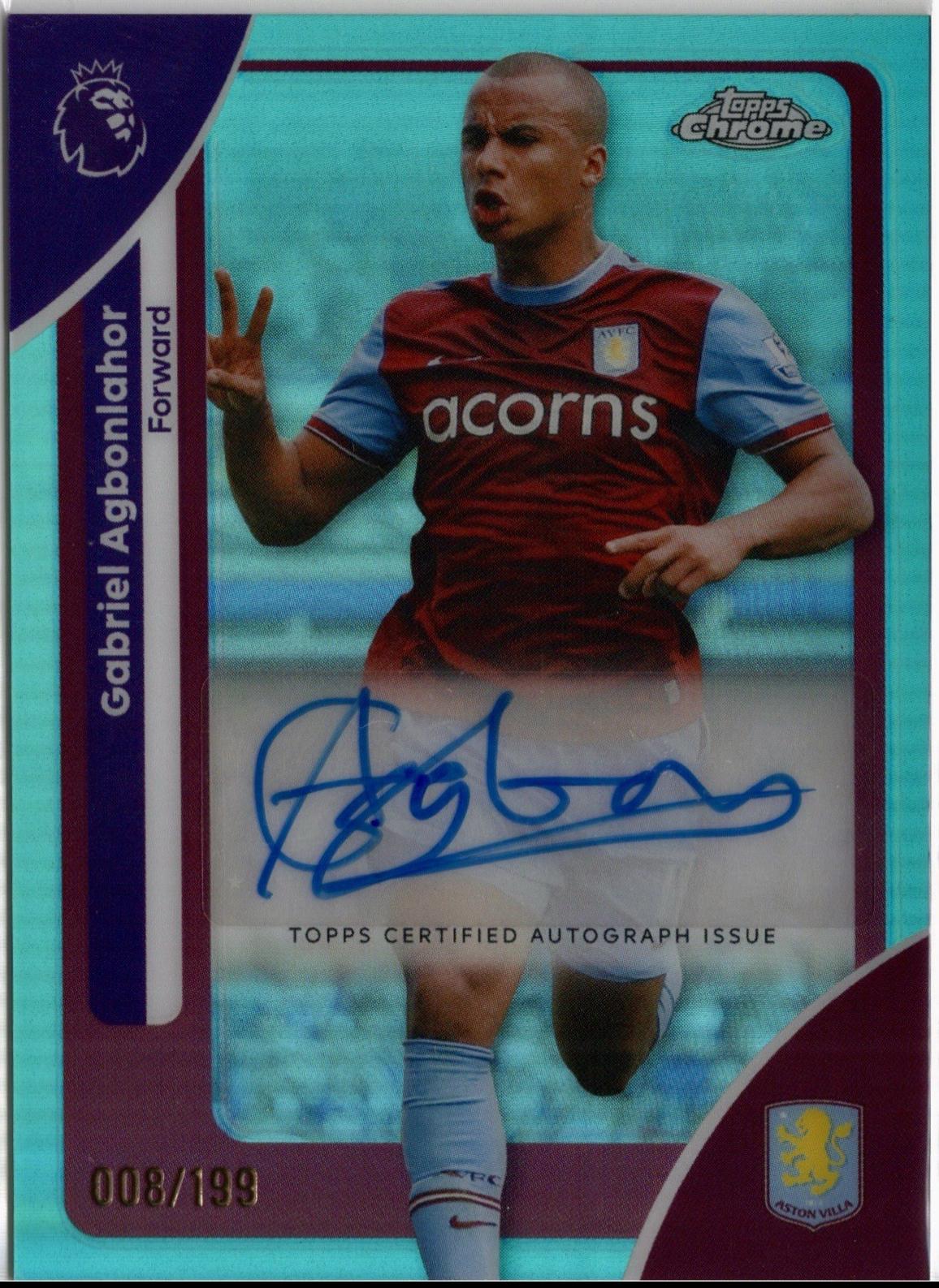 Gabriel Agbonlahor [Aqua Refractor] #CA-GA