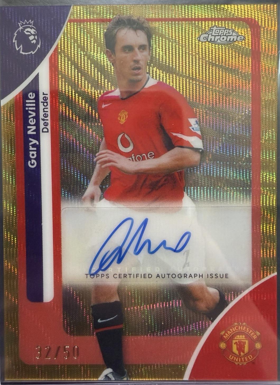 Gary Neville [Gold Wave Refractor] #CA-NV