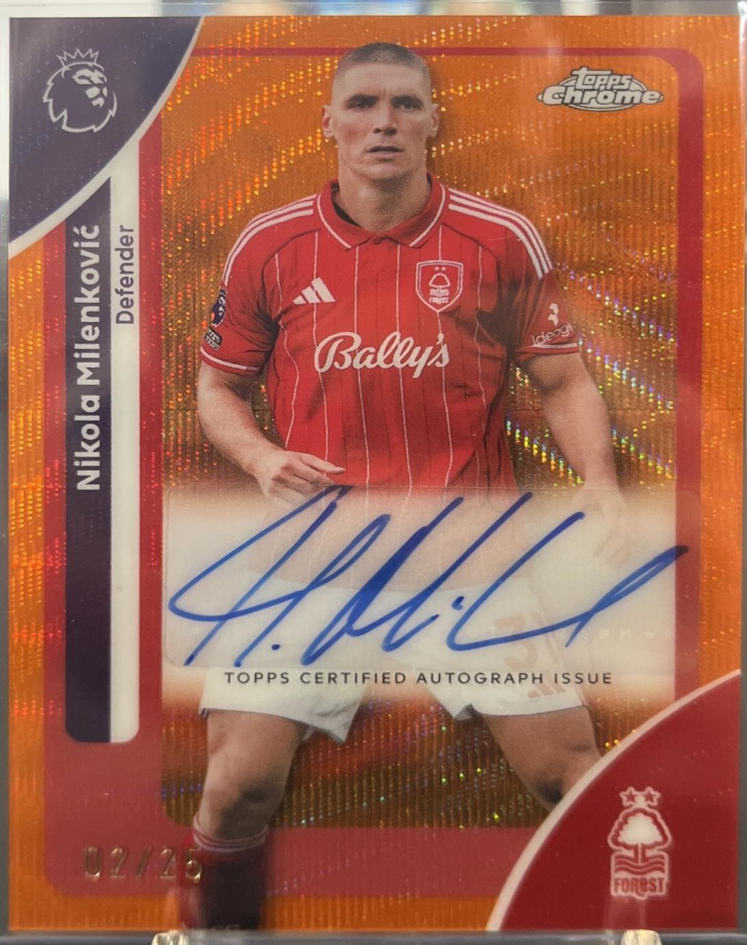 Nikola Milenkovic [Orange Wave Refractor] #CA-NM