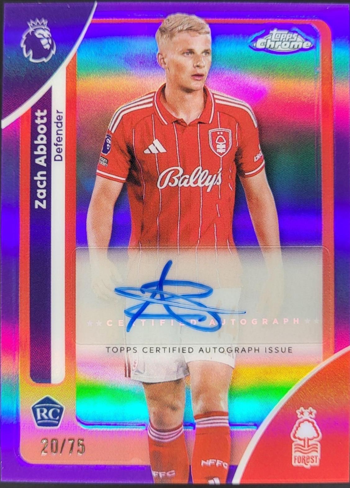 Zach Abbott [Purple Refractor] #CA-AB