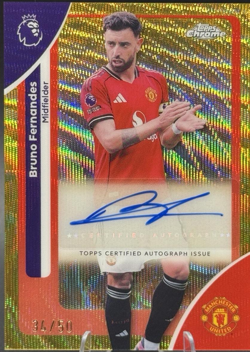 Bruno Fernandes [Gold Wave Refractor] #CA-BF