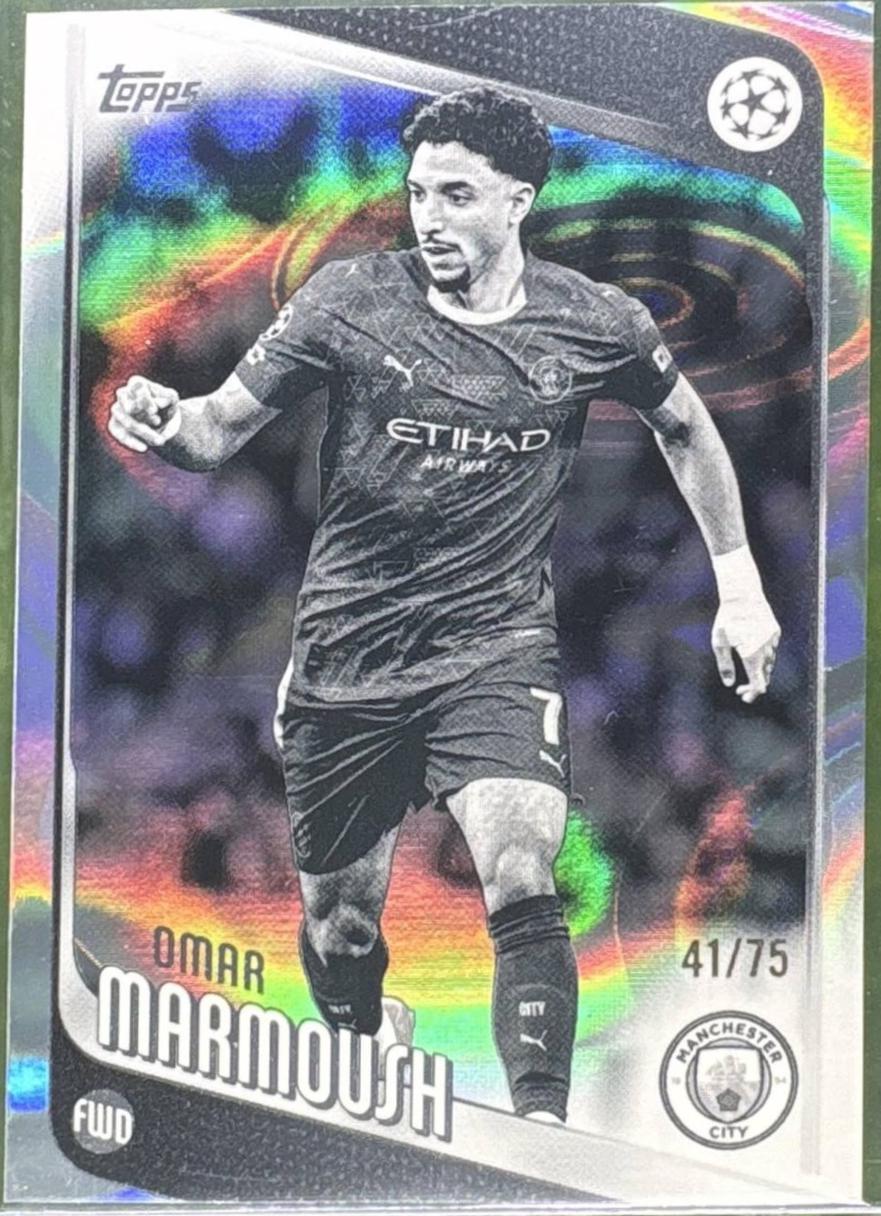 Omar Marmoush [Black White Raindrops] #80