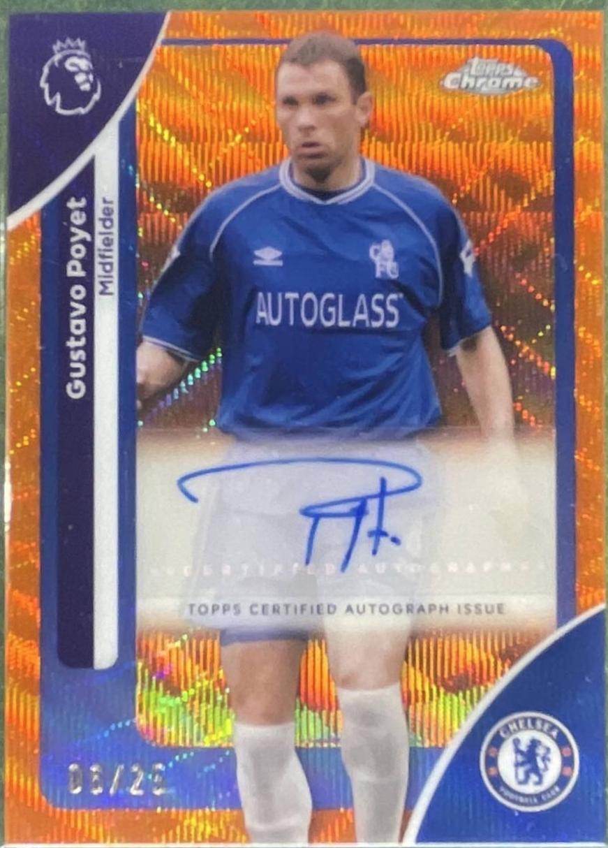Gustavo Poyet [Orange Wave Refractor] #CA-GP