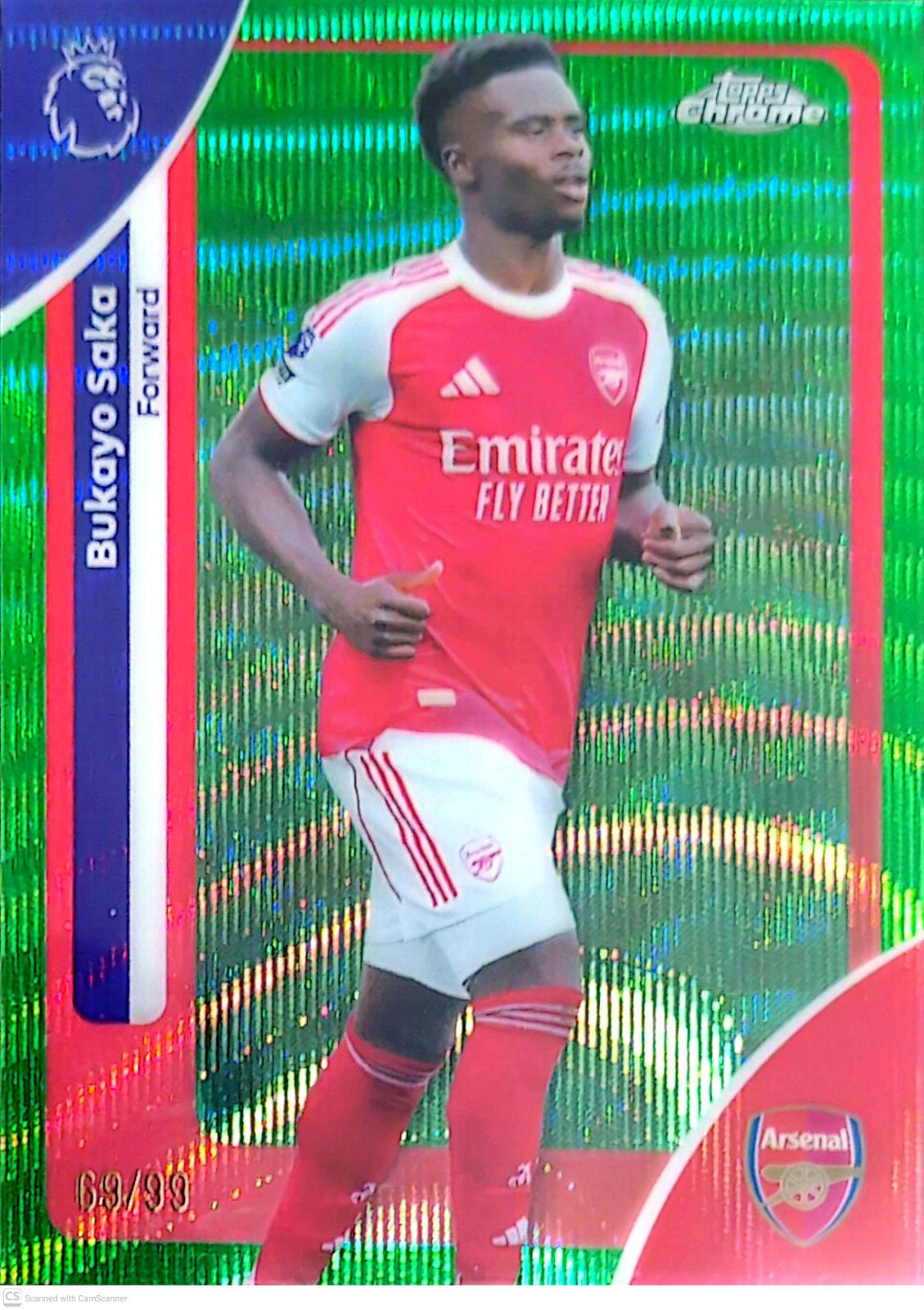 Bukayo Saka [Green Wave Refractor] #13