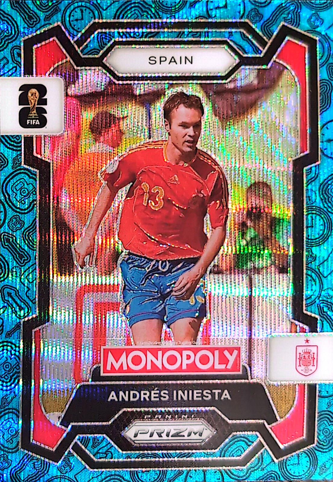 Andres Iniesta [Four Corners Blue Wave] #43
