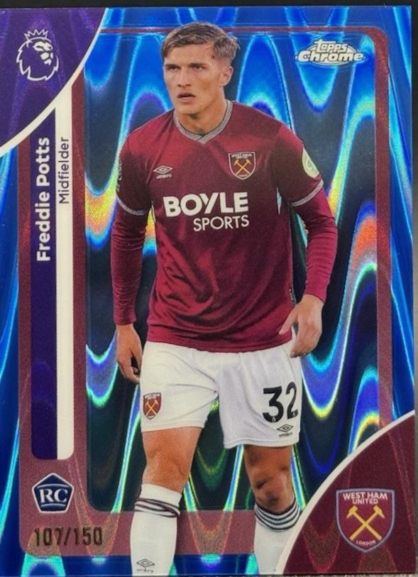 Freddie Potts [Blue Wave Refractor] #186