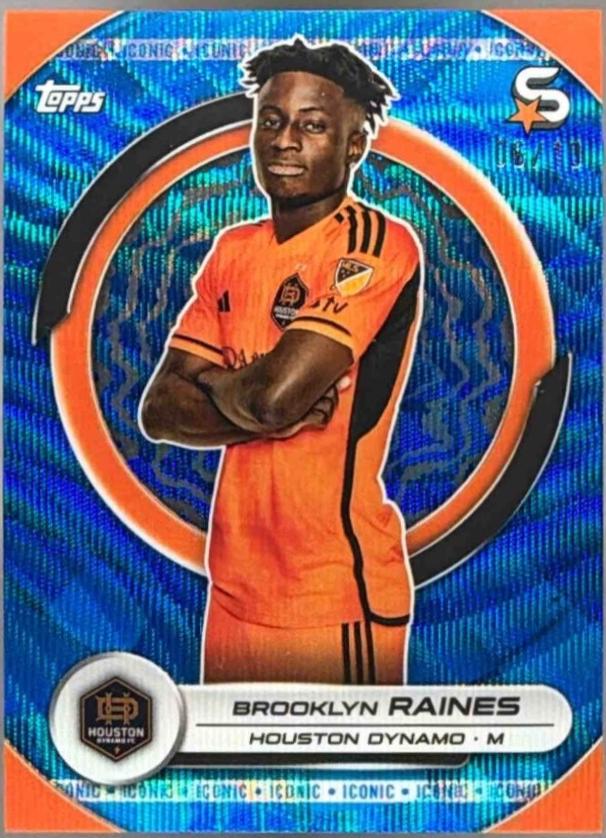 Brooklyn Raines [Iconic Blue Wave Refractor Chrome] #48