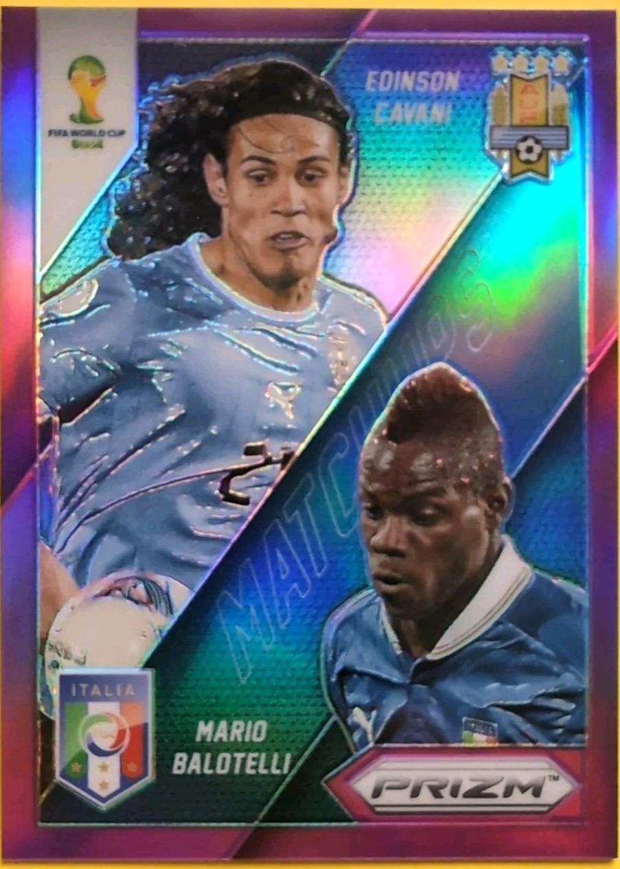 Edinson Cavani / Mario Balotelli [Purple Prizm] #7