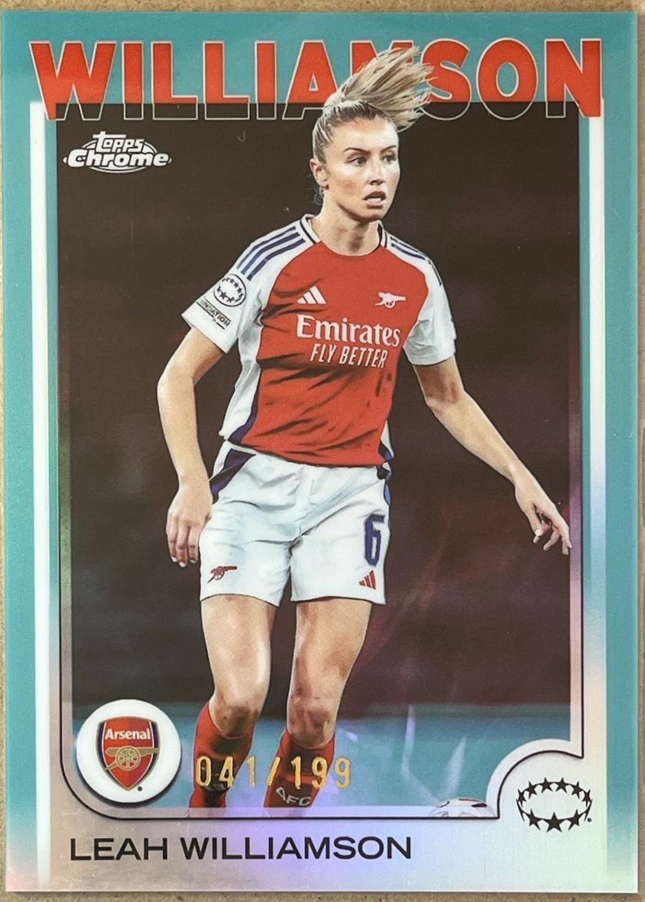 Leah Williamson [Aqua Refractor] #82