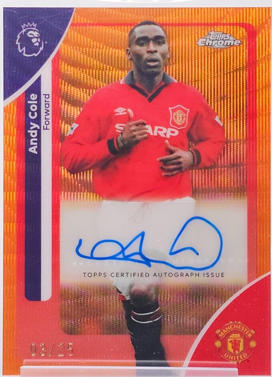 Andy Cole [Orange Wave Refractor] #CA-AC