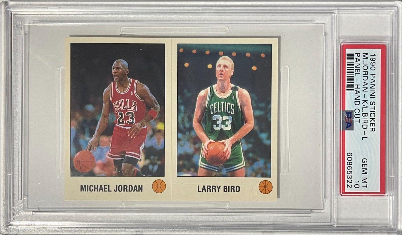 Larry Bird L, Michael Jordan K Panel Hand Cut