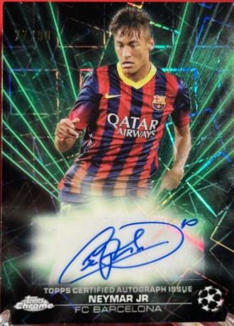 Neymar Jr [Black Neon Green Refractor] #BLA-NJ