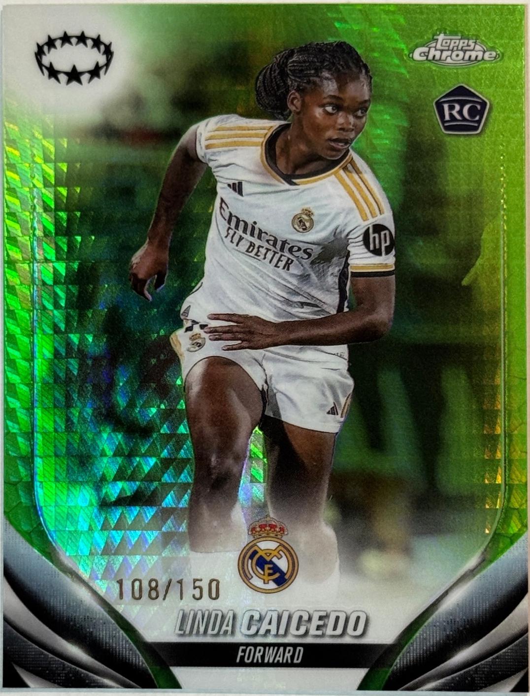 Linda Caicedo [Neon Green Prism Refractor] #18
