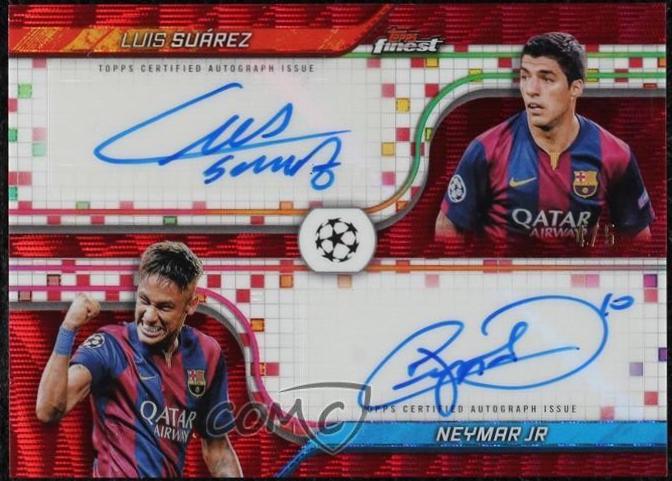 Luis Suarez / Neymar Jr [Red Wave Refractor] #FDA-SN
