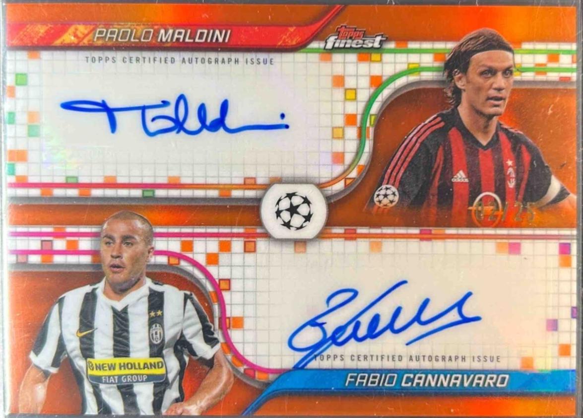 Paolo Maldini / Fabio Cannavaro [Orange Refractor] #FDA-MC