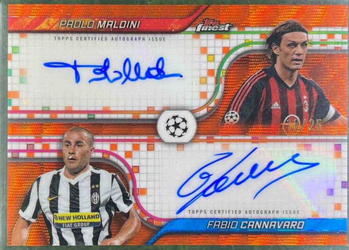 Paolo Maldini / Fabio Cannavaro [Orange Wave Refractor] #FDA-MC