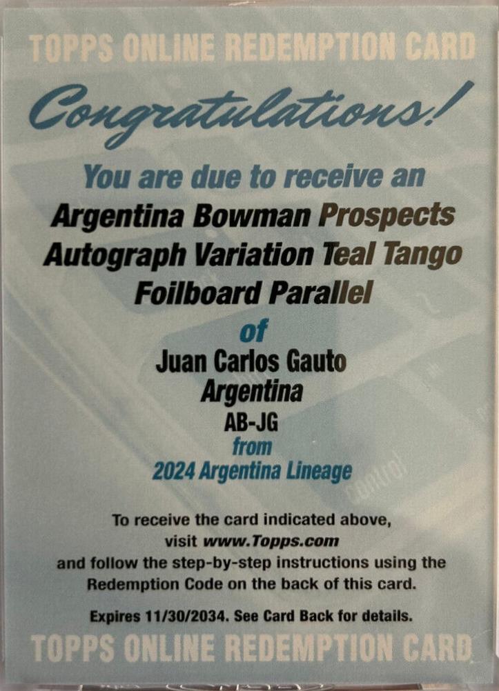 Juan Carlos Gauto [Teal Tango Redemption] #AB-JG
