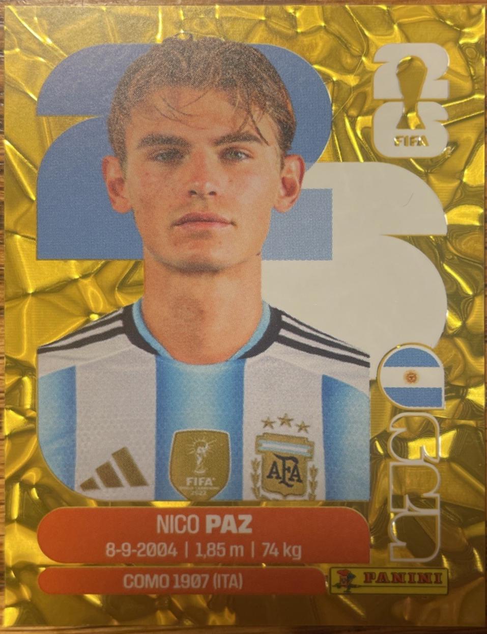 Nico Paz [Gold Flood Crumple] #ARG14