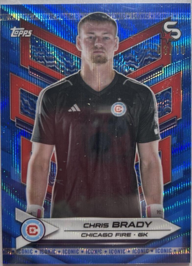 Chris Brady [Iconic Blue Wave Refractor Chrome] #116