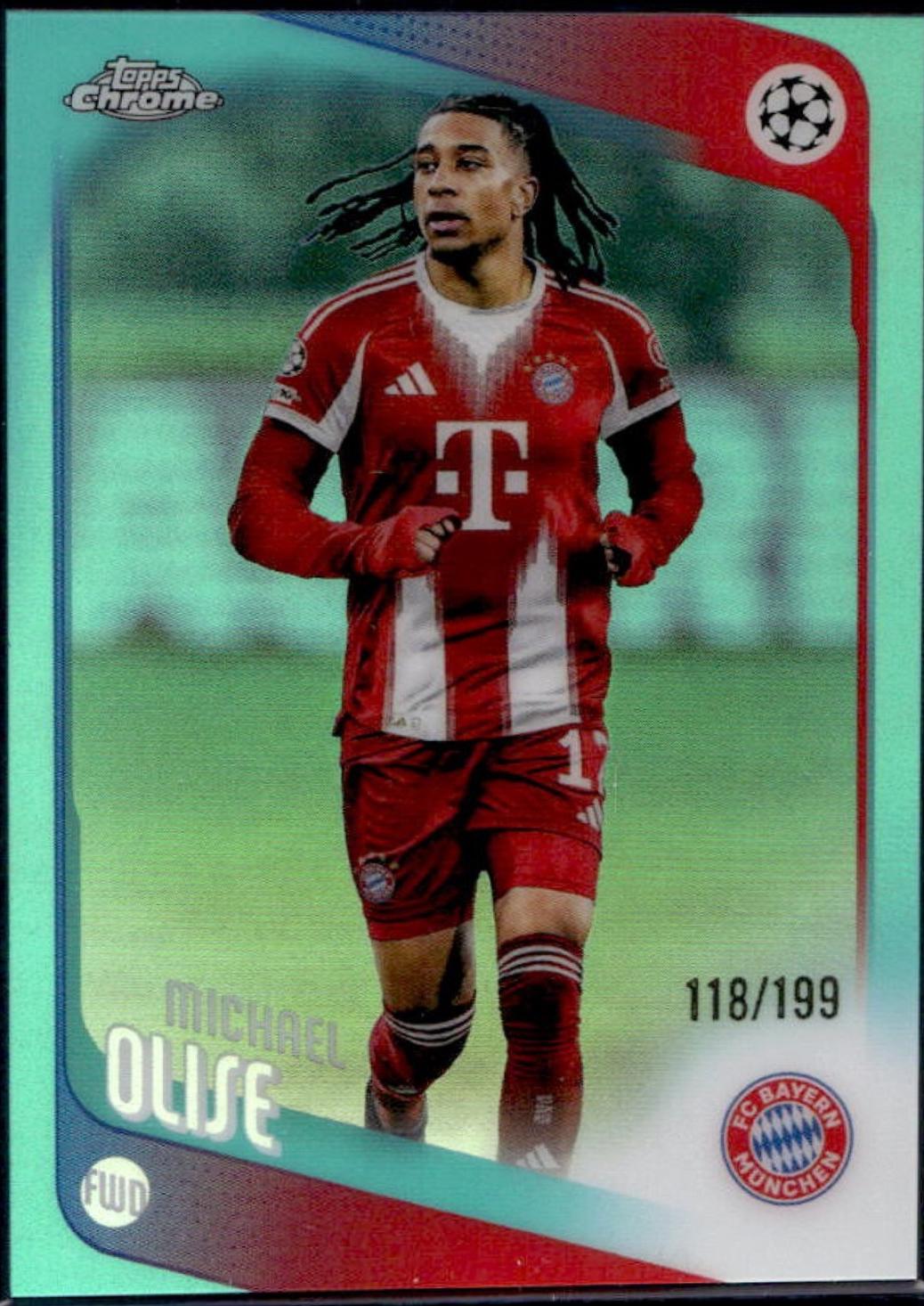 Michael Olise [Aqua Refractor] #4